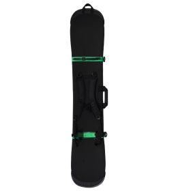 Dumpling Skin Snowboard Bag Protective Cover (Option: Black Green Ribbon-Single shoulder-80CM to 89CM)