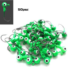 Five Color Fish Hook In Bulk (Option: Green-3.5g-50PCS)