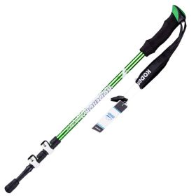 Aluminum alloy trekking pole straight handle (Option: Green-62.5 135cm)