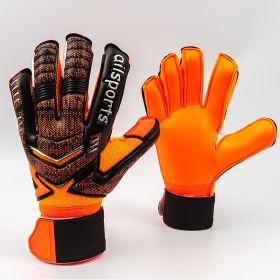 Goalkeeper gloves with fingers (Option: Orange-5number)