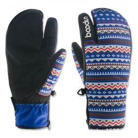 Ski gloves outdoor three-finger warm gloves (Option: Bstyle-M)