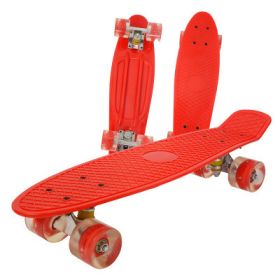 Fashion Creative Personality  Wheel Four-wheel Skateboard (Color: Red)