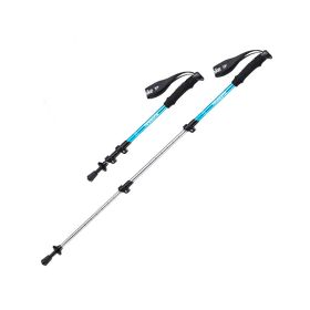 Family Children's Outdoor Trekking Poles With Three Sections (Option: Boys Sky Blue 50to100CM)