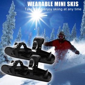 Mini Ski Skates Portable Short Skiboard Adjustable Skates Shoes For Snow (Option: A generation of thick boxed)