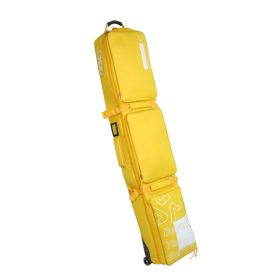 Single And Double Snowboard Snowboard Storage Bag With Wheel Large Capacity (Option: Yellow-Veneer-148x32cm)